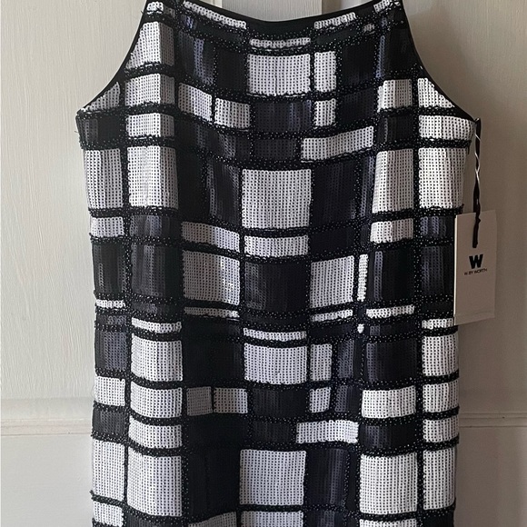 W by Worth Dresses & Skirts - W By Worth Navy and White Geometric Dress